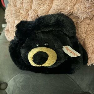 Black Plush Bear Purse